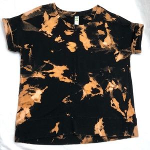 Bleach Dyed Oversized Heavy Knit Tee T-shirt